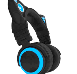 Brookstone Axent Wear Wireless Bluetooth Cat Ear Headphones