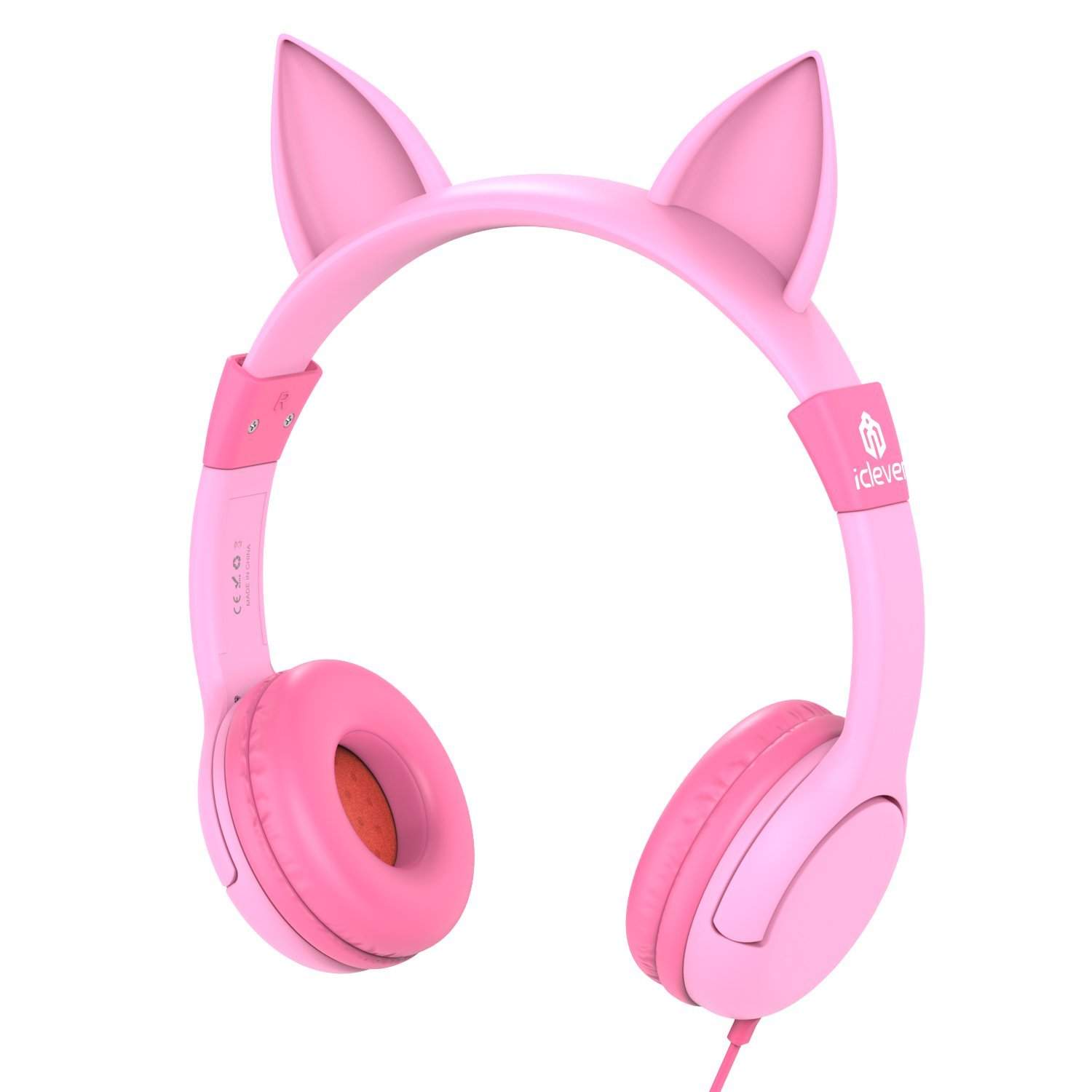 iClever BoostCare Wired Kids Cat Ear Headphones (Pink)